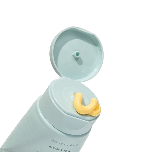 Opened tube of SPF 30 Mineral Sunscreen from P4O with cream emerging