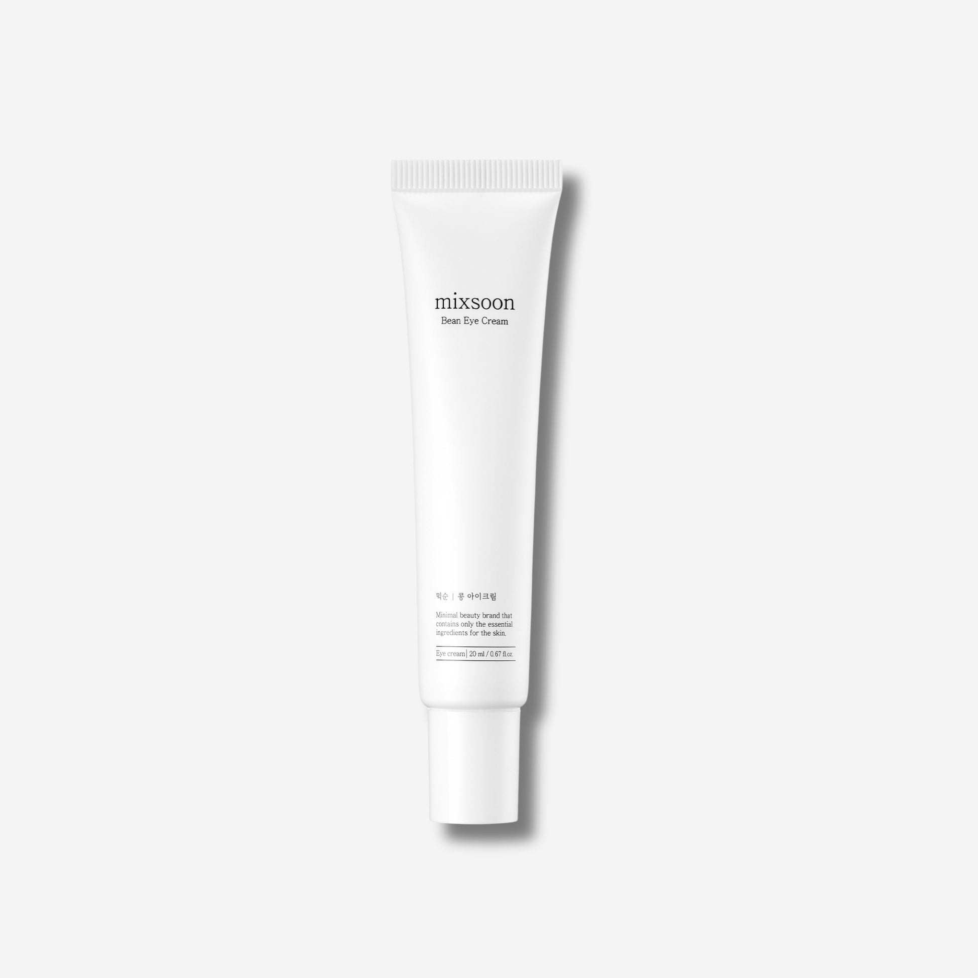 Mixsoon Bean Eye Cream in a white tube for skin care, 20ml packaging.