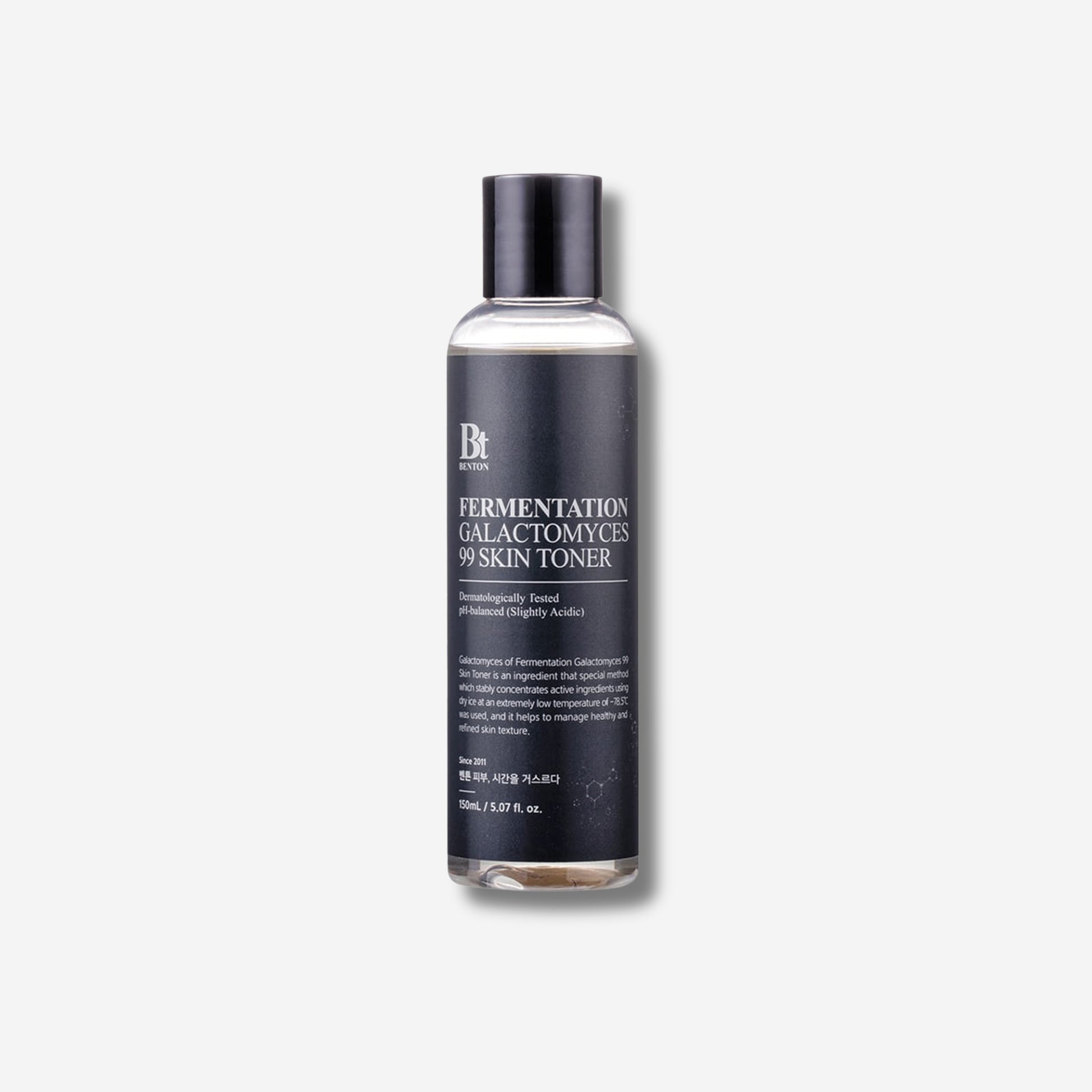 Benton Fermentation Galactomyces 99 Skin Toner bottle on white background, 150ml.