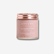 Jar of Mary & May Rose Hyaluronic Hydra Wash Off Pack featuring a light pink cream with a rose gold lid.