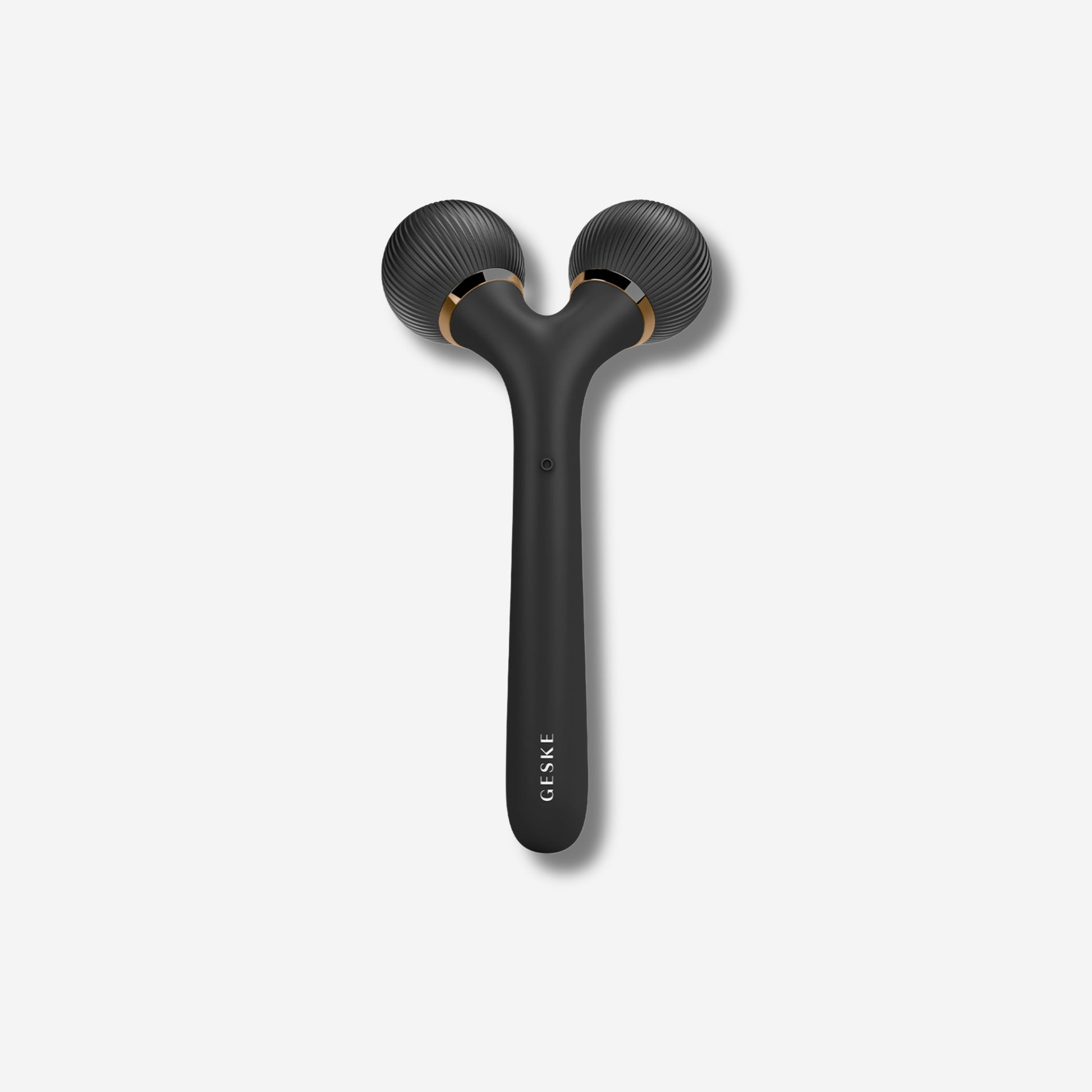 GESKE Sonic Facial & Body Roller 4in1 with dual black textured heads