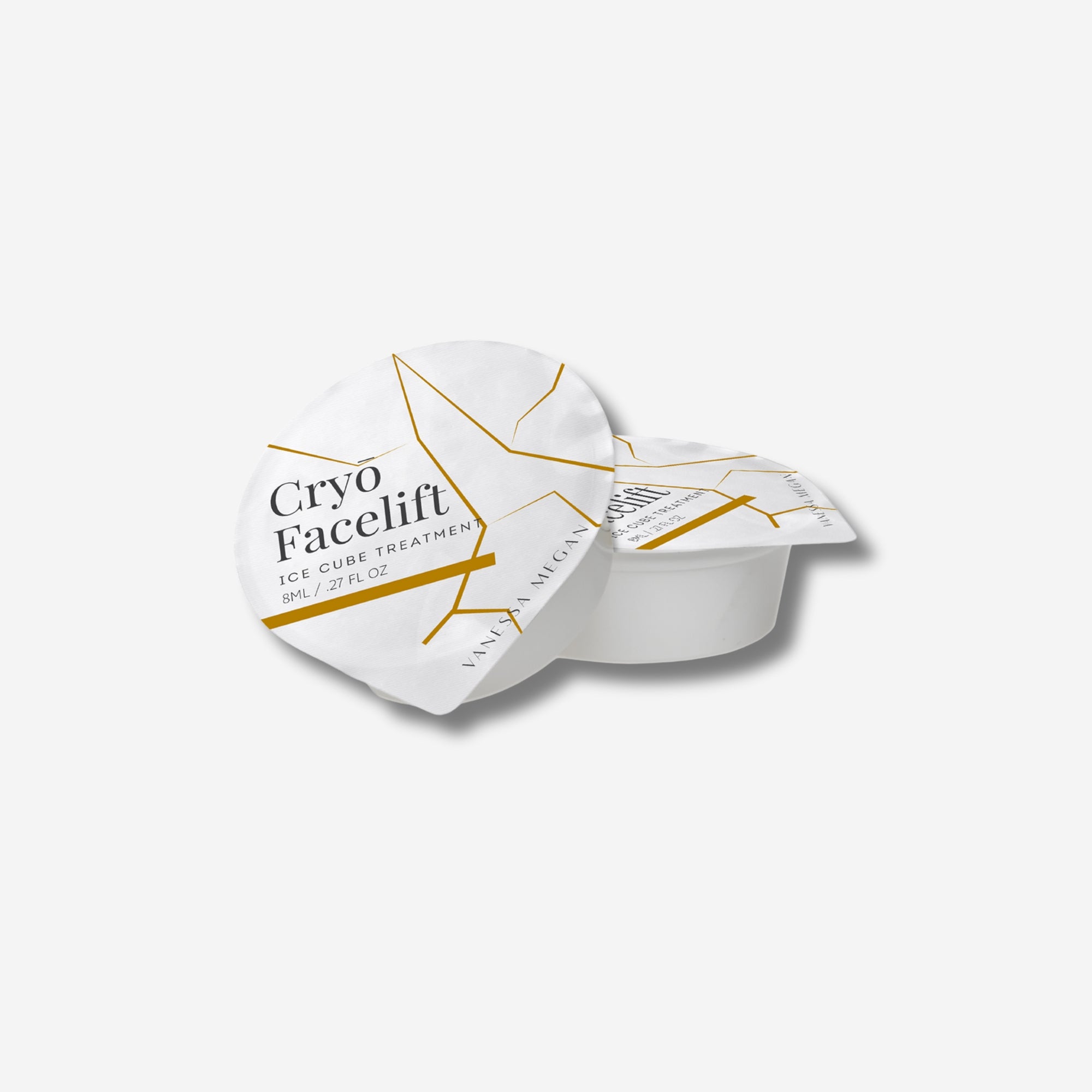 Vanessa Megan Cryo Facelift ice cube treatment packaging on a white background
